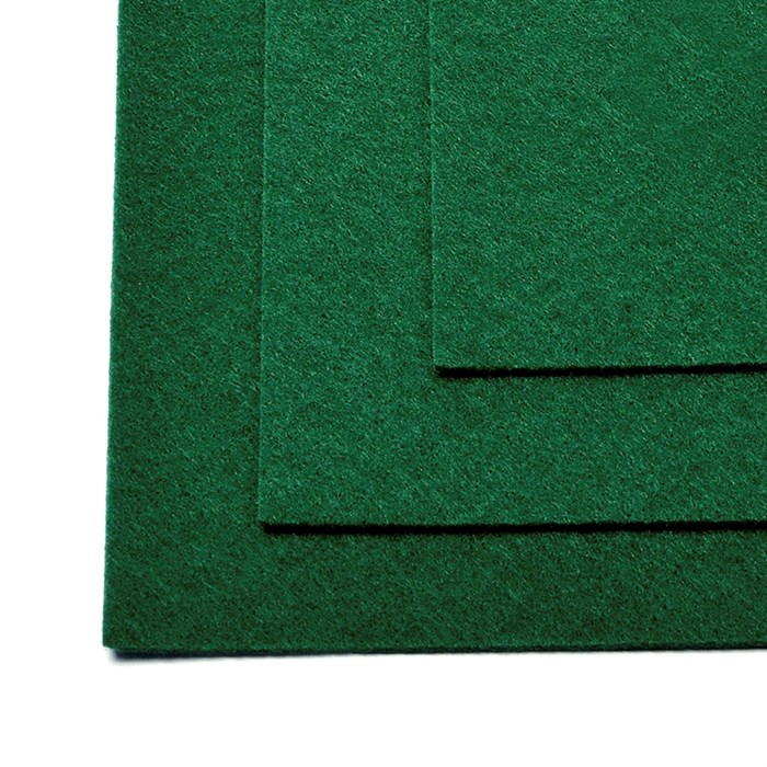 Фетр листовой жесткий IDEAL 1мм 20х30см арт.FLT-H1 уп.10 листов цв.667 т.зеленый - фото 243981