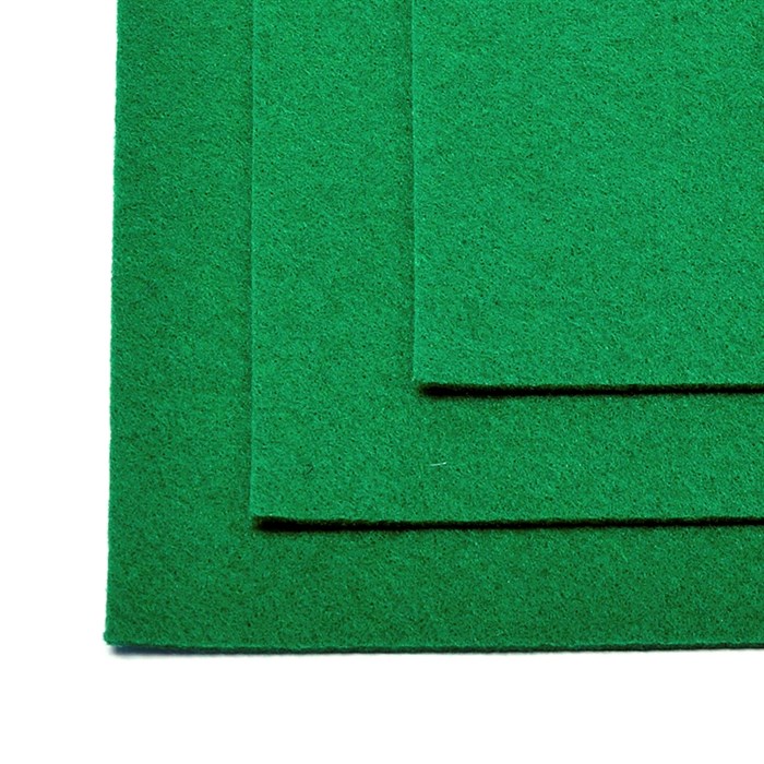 Фетр листовой жесткий IDEAL 1мм 20х30см арт.FLT-H1 уп.10 листов цв.672 зеленый - фото 243982