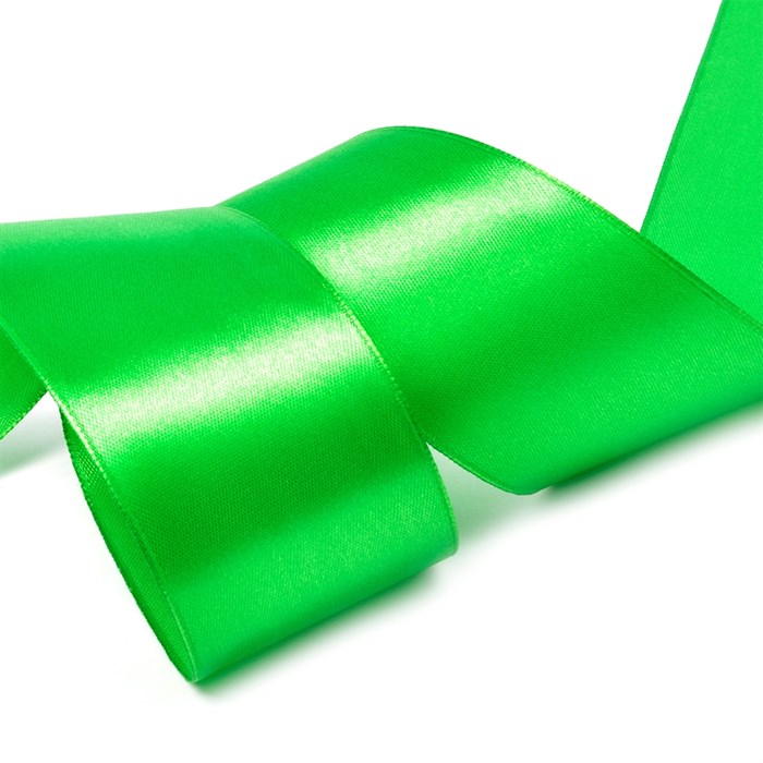 Лента атласная 2" (50мм) цв.3043 св.зеленый IDEAL уп.27,4 м - фото 244678