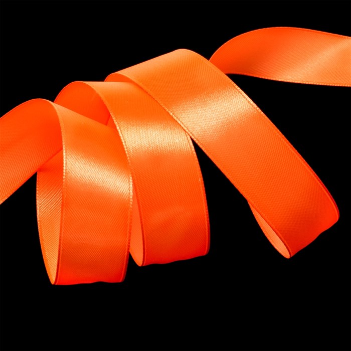 Лента атласная 1" (25мм) цв.3070 оранжевый IDEAL уп.27,4 м - фото 244720