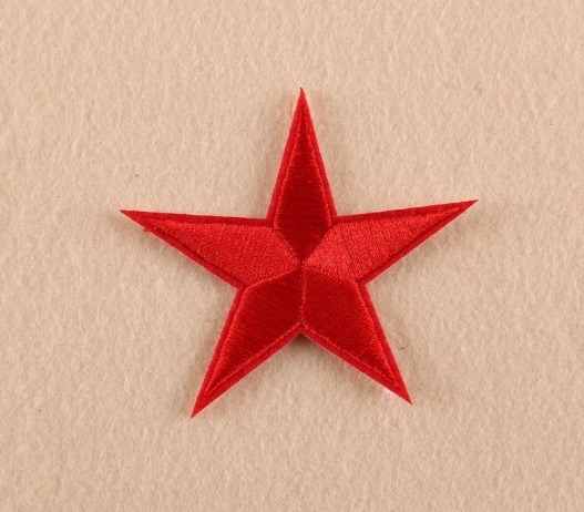 Термоаппликации арт.KT #4-209 Звезда красный 72х72мм уп.5 шт - фото 245261