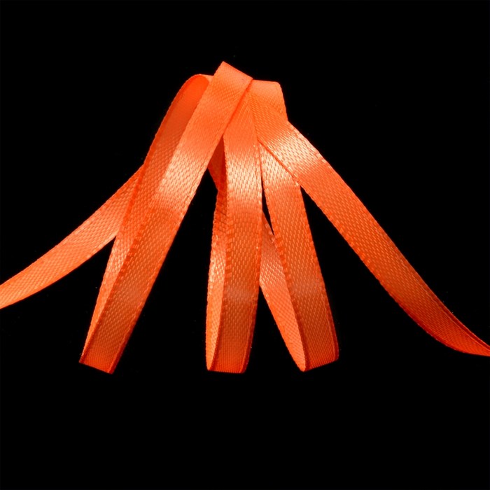 Лента атласная 1/4" (6мм) цв.3070 оранжевый IDEAL уп.27,4 м - фото 245673