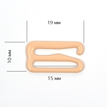 Крючок для бюстгальтера металл TBY-8262 d15мм, цв.03 бежевый, уп.100шт - фото 246047
