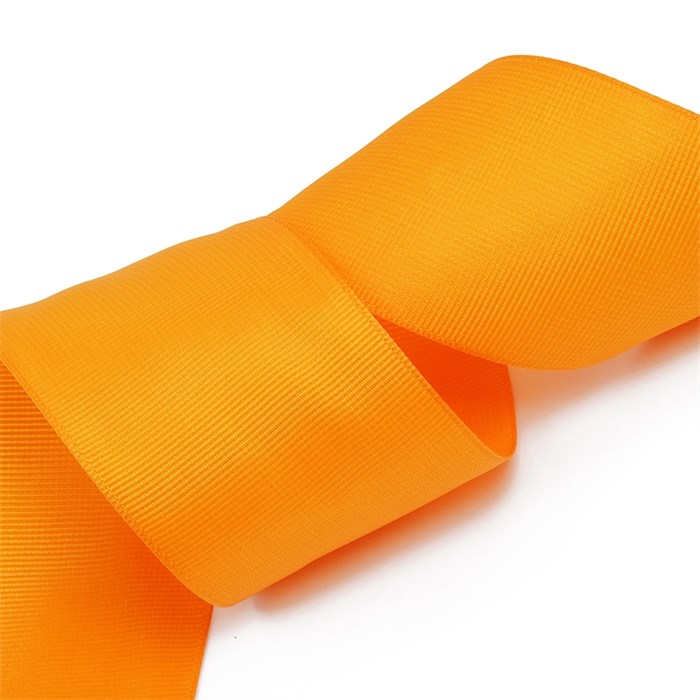 Лента Ideal репсовая в рубчик шир.50мм цв. 668 (053) оранжевый уп. 27,42м - фото 246407