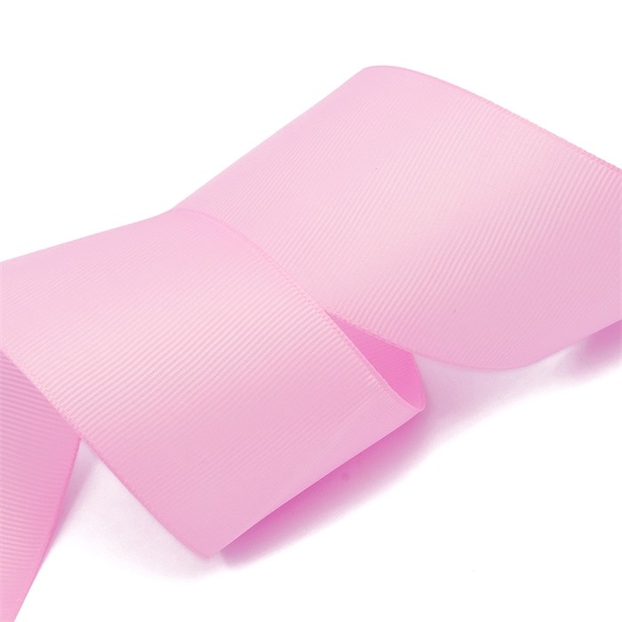 Лента Ideal репсовая в рубчик шир.50мм цв. 148 (034) холод.розовый уп.27,42м - фото 246433