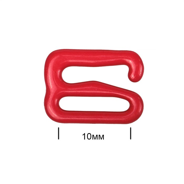 Крючок для бюстгальтера металл TBY-57734 d10мм, цв.SD163 красный, уп.100шт - фото 248182
