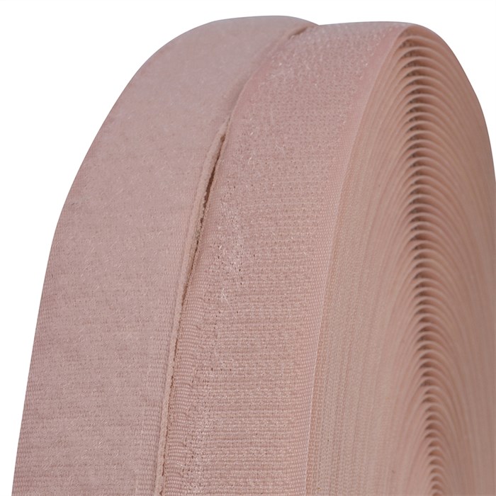 Лента липучка TBY пришивная кач.B шир.25мм цв.F152 грязно-розовый уп.25м (пара) - фото 248196