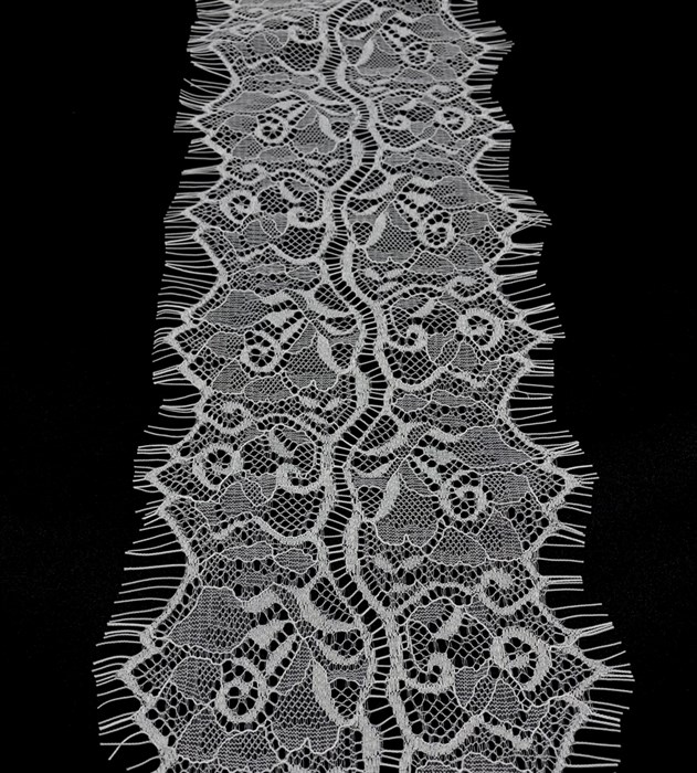 Кружево "реснички" арт.KRK-7057 шир.120мм цв.белый (2 шт по 3 м) - фото 248652