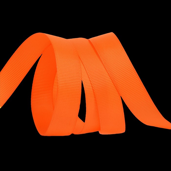 Лента Ideal репсовая в рубчик шир.15мм цв. 668 оранжевый уп.27,42м - фото 249078