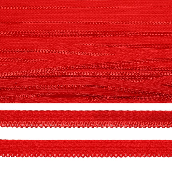 Резинка TBY бельевая (ажурная) 10мм арт.FB03163SD цв.SD163 красный уп.10м - фото 249408