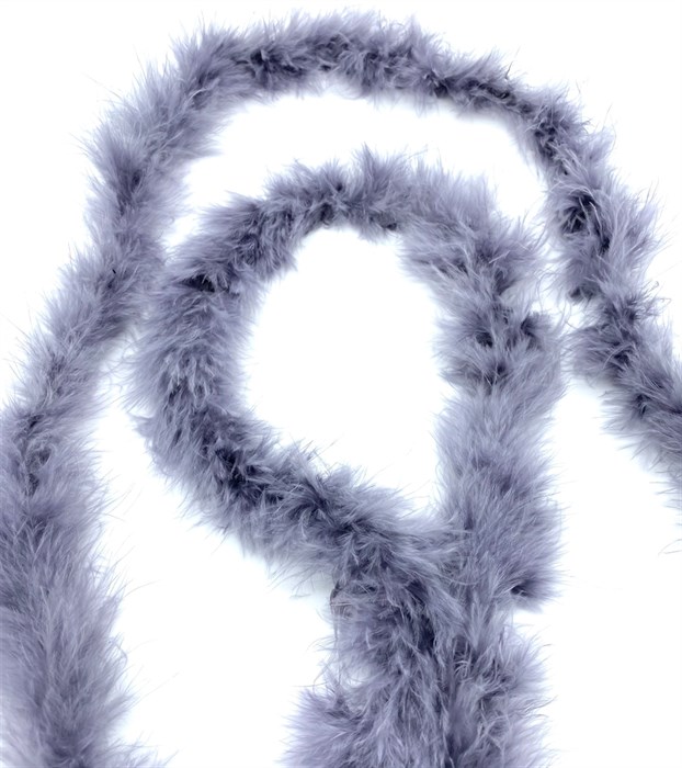 Боа-пух арт.BPKE-11gr цв.20 темно-серый (2 шт по 2м) - фото 250105