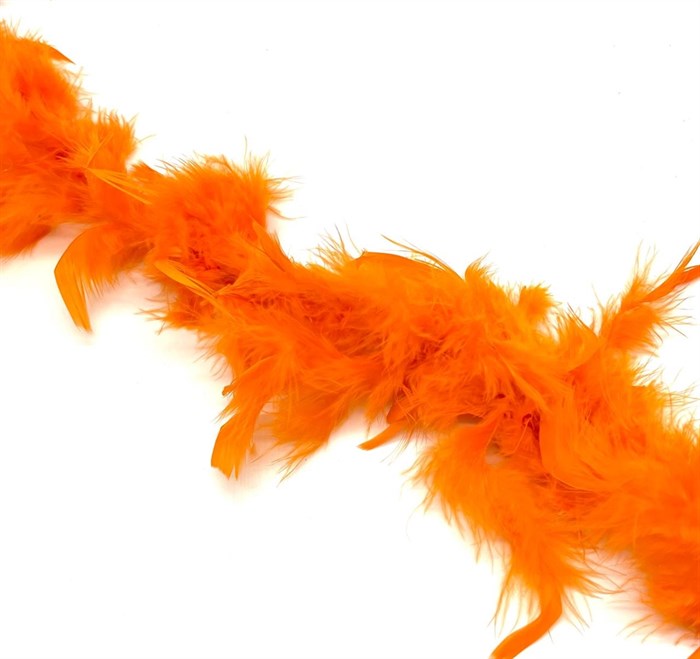 Боа-перо 40 гр арт.BOAPK40 цв.оранжевый (190 см) - фото 250931