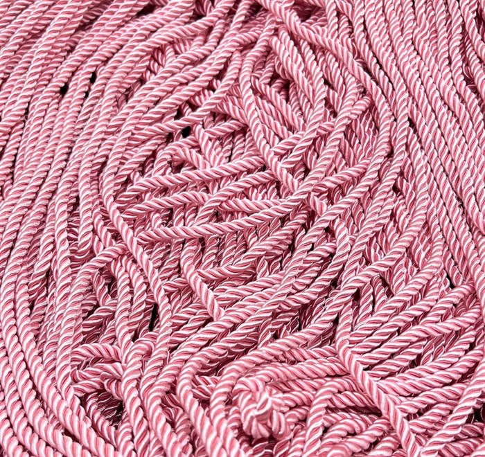 Шнур декоративный витой 3мм арт.SDVK3-9 цв.розовый уп.10м - фото 251055