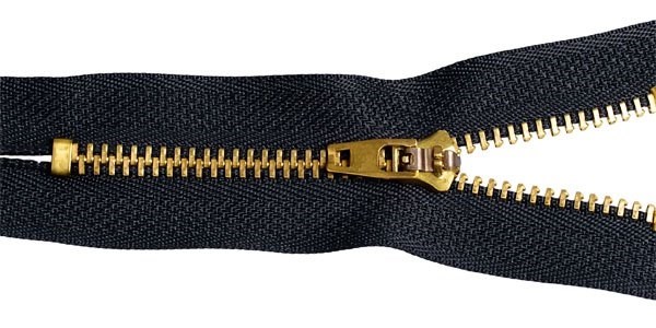 Молния MaxZipper джинсовая золото №4 18см замок М-4002 цв.F322 черный уп.10шт - фото 251205