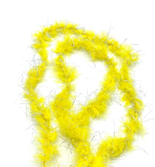 Боа-пух арт.BPKL-8gr цв.желтый/серебро (упак.2м) - фото 251266