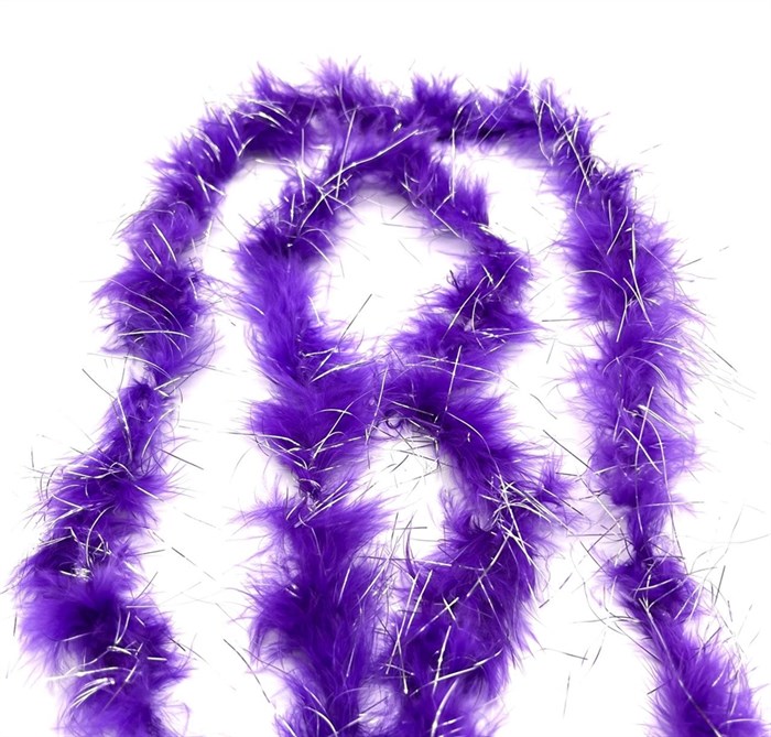 Боа-пух арт.BPKL-8gr цв.фиолетовый/серебро (упак.2м) - фото 251269