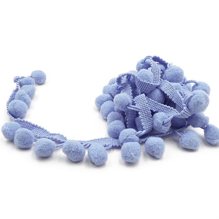 Тесьма с помпонами арт.TPK шир.20-25мм цв.голубой уп.8м 306257 - фото 251764