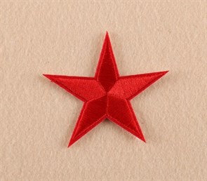 Термоаппликации арт.KT #4-209 Звезда красный 72х72мм уп.5 шт