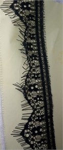 Кружево "реснички" арт.KRK-3120-1 шир.50мм цв.черный (2 шт по 3 м) 302214