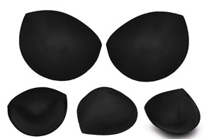 Чашечки корсетные TBY-11.03 с эффектом push-up р.one size цв. черный (2 пары)