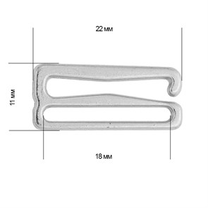 Крючок для бюстгальтера металл TBY-8263 d18мм, цв.04 никель, уп.100шт