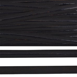 Резинка с силиконом TBY-61002 10мм цв.F322 черный уп.10м