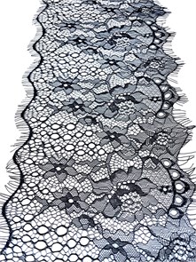 Кружево "реснички" арт.KRK-J013 шир.170мм цв.черный уп.3м 301467