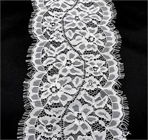 Кружево "реснички" арт.KRK-73320 шир.140мм цв.белый уп.3м 302235