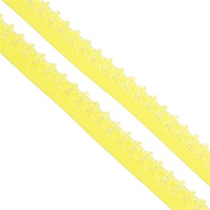 Резинка TBY бельевая (ажурная) 12мм арт.FB01108 цв.F108 (12) пастельно-желтый  уп.10м