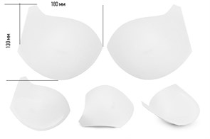 Чашечки корсетные TBY-10.01 с эффектом push-up р.95 цв. белый (2 пары)