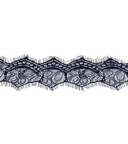 Кружево "реснички" арт.KRK-73151 шир.65мм цв.черный (2 шт по 3 м)