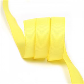 Лента Ideal репсовая в рубчик шир.15мм цв. 640 желтый уп.27,42м
