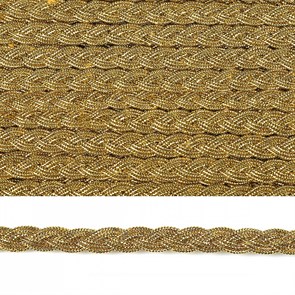 Тесьма отделочная арт.2012 шир.8 мм цв.золото уп.18,28м