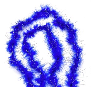 Боа-пух арт.BPKL-8gr цв.синий/серебро (упак.2м)