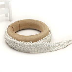 Тесьма Шанель арт.TSHK шир.12мм цв.белый уп.25м 306197