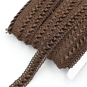 Тесьма Самоса арт.TSK шир.18мм цв.коричневый уп.25м 306218