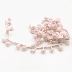 Тесьма с помпонами арт.TPK шир.15-20мм цв.02 светло-розовый уп.18м 306221