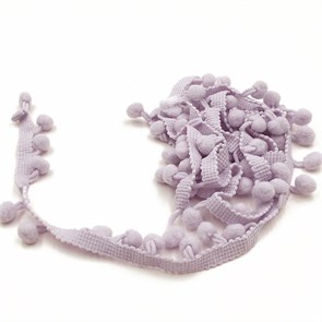 Тесьма с помпонами арт.TPK шир.15-20мм цв.18 светло-сиреневый уп.18м 306237