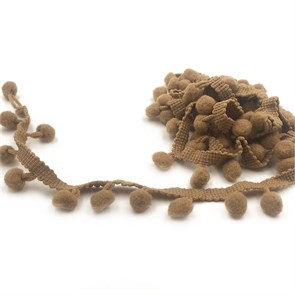 Тесьма с помпонами арт.TPK шир.15-20мм цв.31 бежевый уп.18м 306249