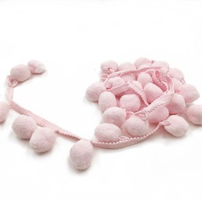 Тесьма с помпонами арт.TPK шир.20-25мм цв.светло-розовый уп.8м 306255