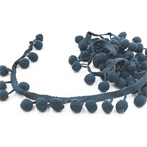 Тесьма с помпонами арт.TPK шир.20-25мм цв.темно-синий уп.8м 306256