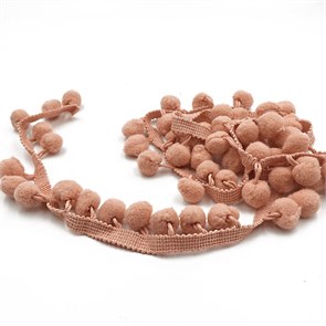 Тесьма с помпонами арт.TPK шир.20-25мм цв.бежевый уп.8м 306269