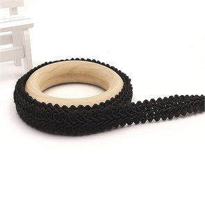 Тесьма Шанель арт.TSHK шир.12мм цв.черный уп.25м 306196