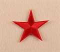 Термоаппликации арт.KT #4-209 Звезда красный 72х72мм уп.5 шт - фото 245261