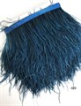 Перья на ленте (страус) арт.TPK-026 шир.12-15 см цв.т.синий уп.2м - фото 246151