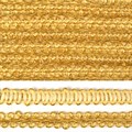 Тесьма TBY Шанель плетеная шир.12мм 0384-0016 цв.золото уп.18,28м - фото 248231