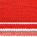 Тесьма TBY Шанель плетеная шир.12мм 0384-0016 цв.F162 (26) красный уп.18,28м - фото 248252