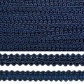 Тесьма TBY Шанель плетеная шир.12мм 0384-0016 цв.F330 т.синий уп.18,28м - фото 248258