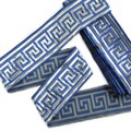 Лента отделочная жаккардовая арт.TBY.1906-2 шир.50 мм цв.синий  уп.8,2 м - фото 250217