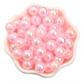 Бусины круглые пластик 10 мм арт.BPPK цв.светло-розовый AB (30 шт) - фото 250639